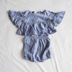Banana Republic 3-6 Month Baby Girl Chambray 2-Piece Set